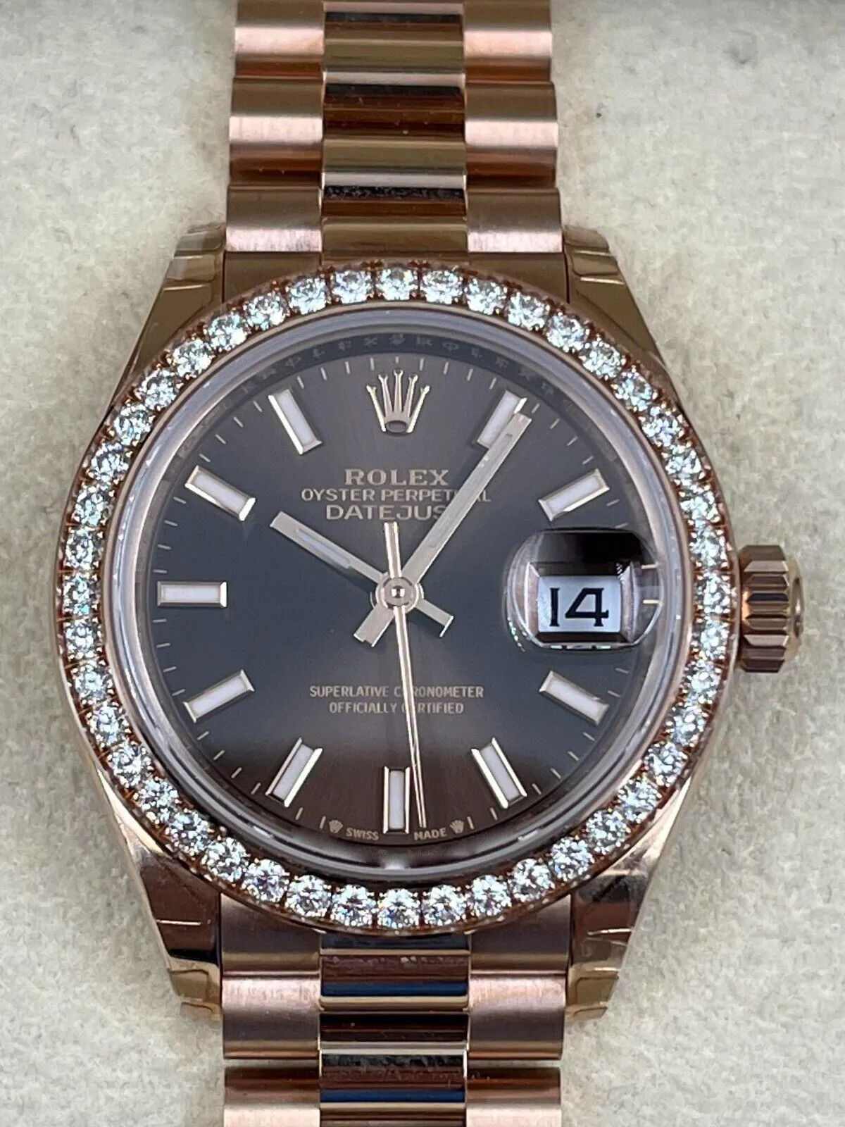 Rolex Lady-Datejust 279135RBR 28mm Rose gold Brown 5