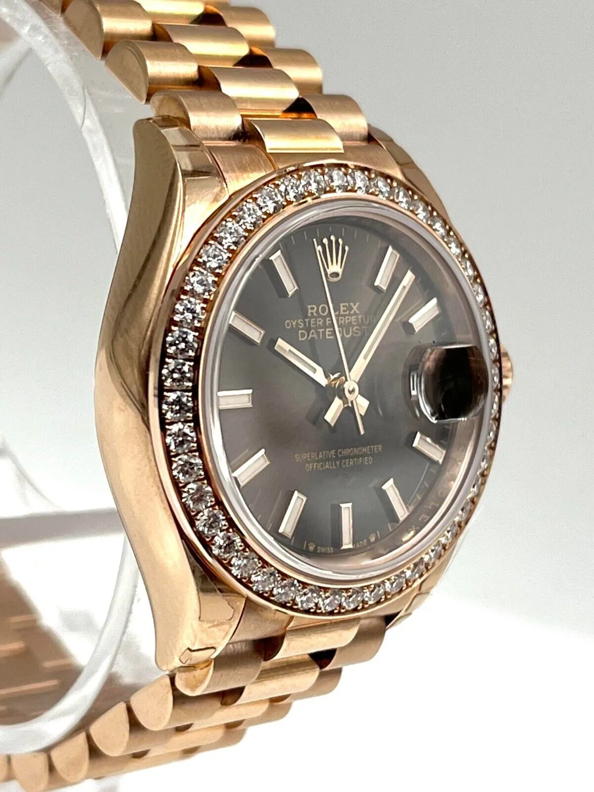 Rolex Lady-Datejust 279135RBR 28mm Rose gold Brown 9