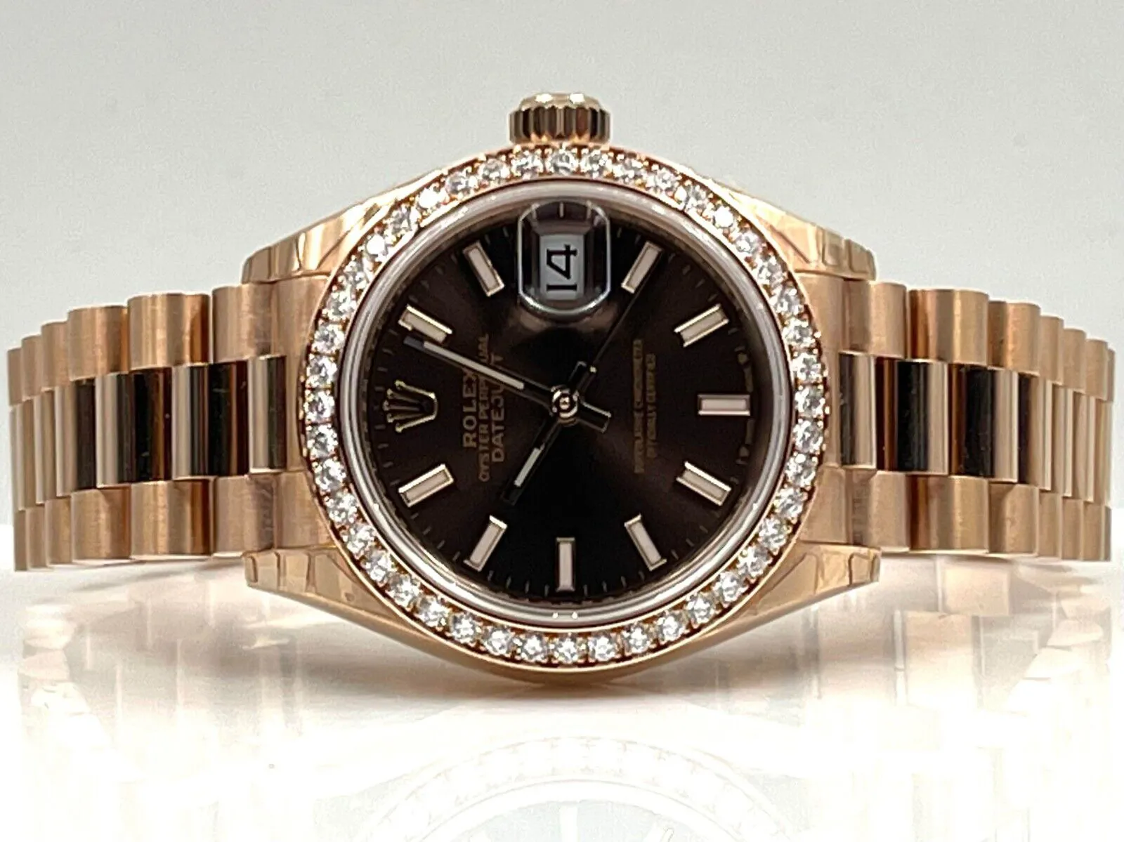 Rolex Lady-Datejust 279135RBR 28mm Rose gold Brown 10