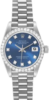 Rolex President Datejust 69139 White gold Blue