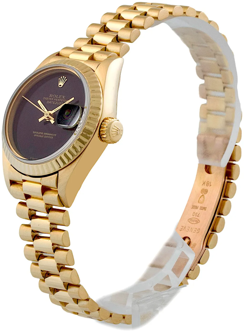 Rolex Lady-Datejust 69178 26mm Yellow gold Black 2