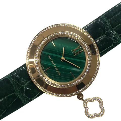 Van Cleef & Arpels 1572219 32mm Yellow gold Malachite