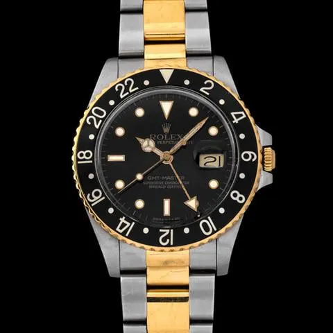 Rolex GMT-Master 16753 40mm Yellow gold and Stainless steel Black