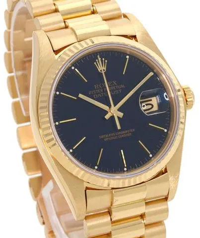 Rolex Datejust 36 16018 36mm Yellow gold Blue 2