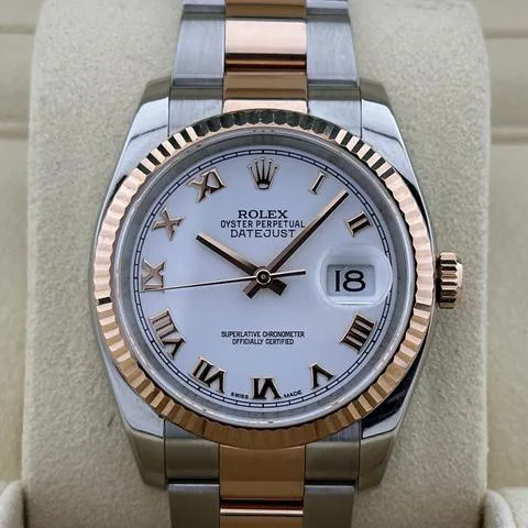 Rolex Datejust 36 116231 36mm Yellow gold and Stainless steel White