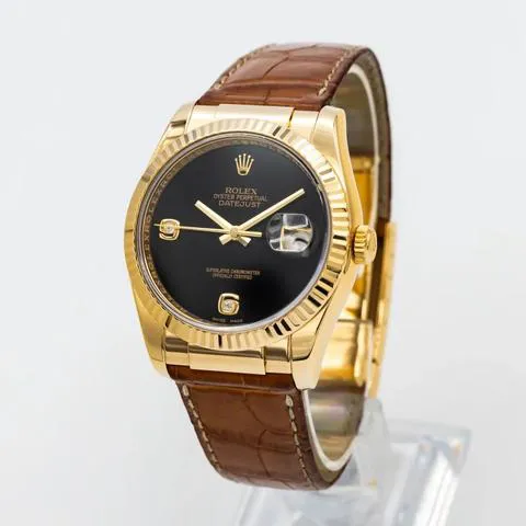 Rolex Datejust 116138 36mm Yellow gold Black 2