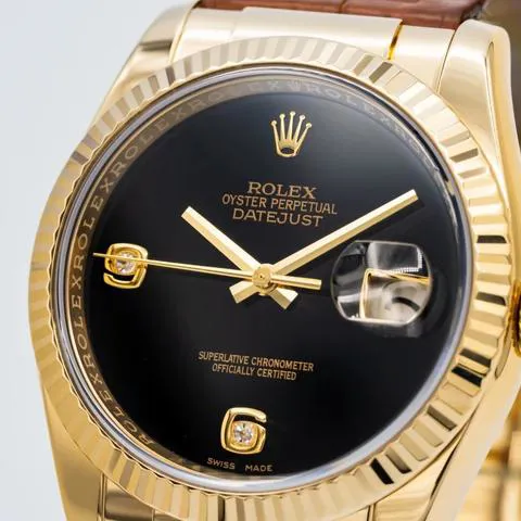 Rolex Datejust 116138 36mm Yellow gold Black 3