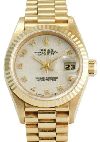 Rolex Lady-Datejust 69178 26mm Yellow gold Champagne