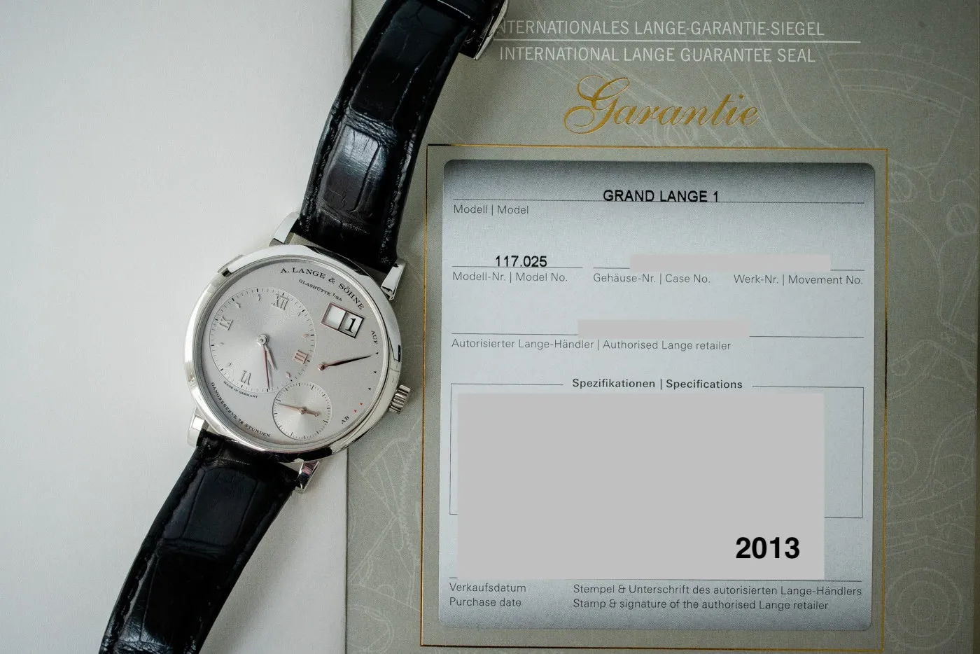 A. Lange & Söhne Grand Lange 1 117.025 40mm Platinum Silver 13