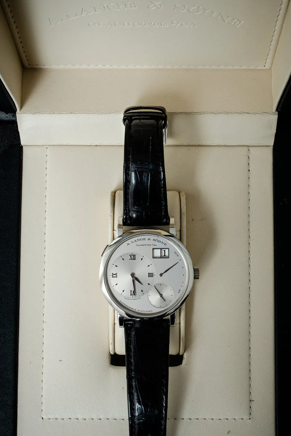 A. Lange & Söhne Grand Lange 1 117.025 40mm Platinum Silver 18