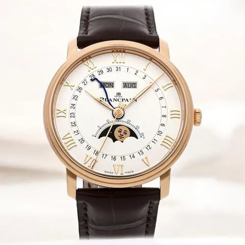 Blancpain Villeret Quantième Complet 6654-3642 40mm Rose gold Silver