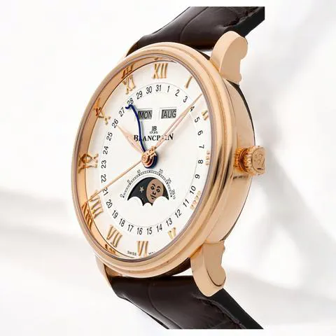 Blancpain Villeret Quantième Complet 6654-3642 40mm Rose gold Silver 1