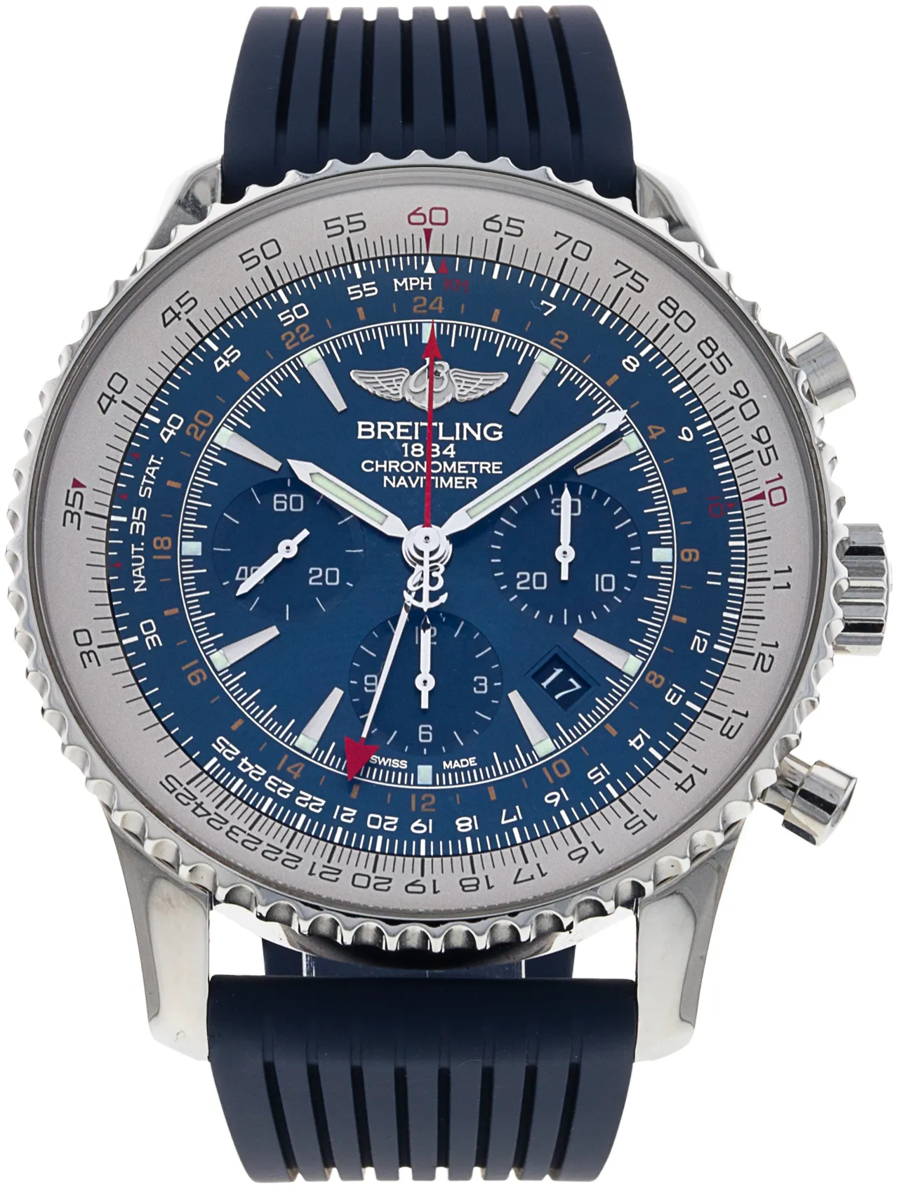 Breitling Navitimer AB0441 48mm Stainless steel Blue Baton