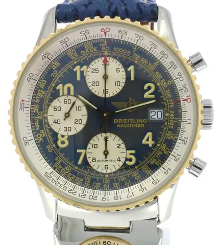 Breitling Navitimer D13022 41mm Yellow gold and Stainless steel Blue