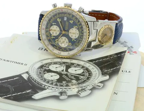 Breitling Navitimer D13022 41mm Yellow gold and Stainless steel Blue 2