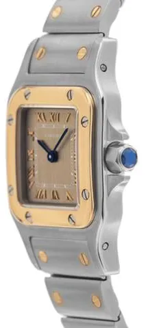 Cartier Santos Galbée 1567 35mm Yellow gold and Stainless steel Champagne 3