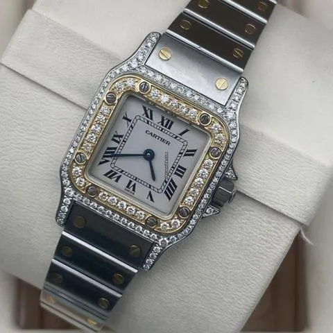 Cartier Santos W20012C4 24mm Yellow gold and Stainless steel White