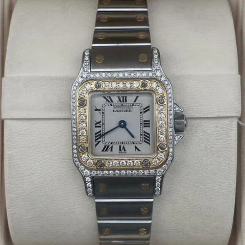 Cartier Santos W20012C4 24mm Yellow gold and Stainless steel White 1