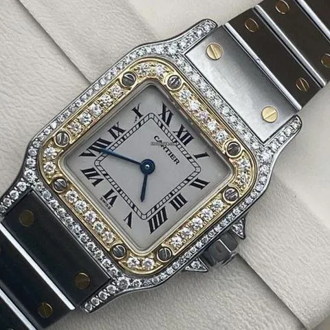 Cartier Santos W20012C4 24mm Yellow gold and Stainless steel White 2