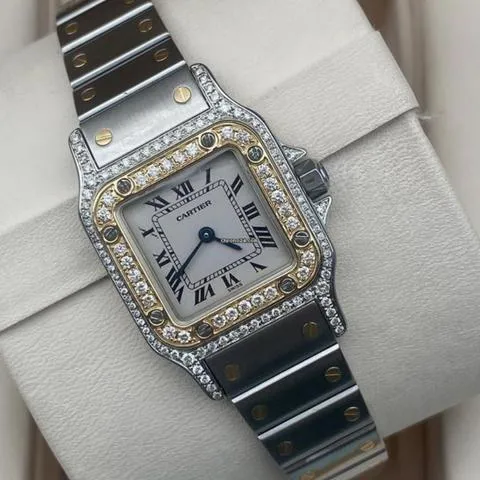 Cartier Santos W20012C4 24mm Yellow gold and Stainless steel White 3