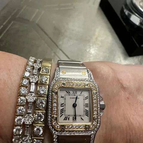 Cartier Santos W20012C4 24mm Yellow gold and Stainless steel White 7