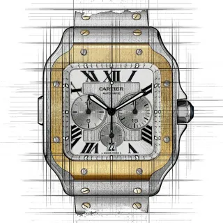 Cartier Santos W2SA0008 Stainless steel Silver