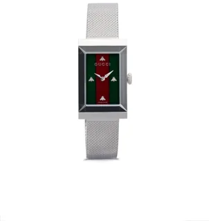 Gucci G-Frame stainless steel$glass forest green$red