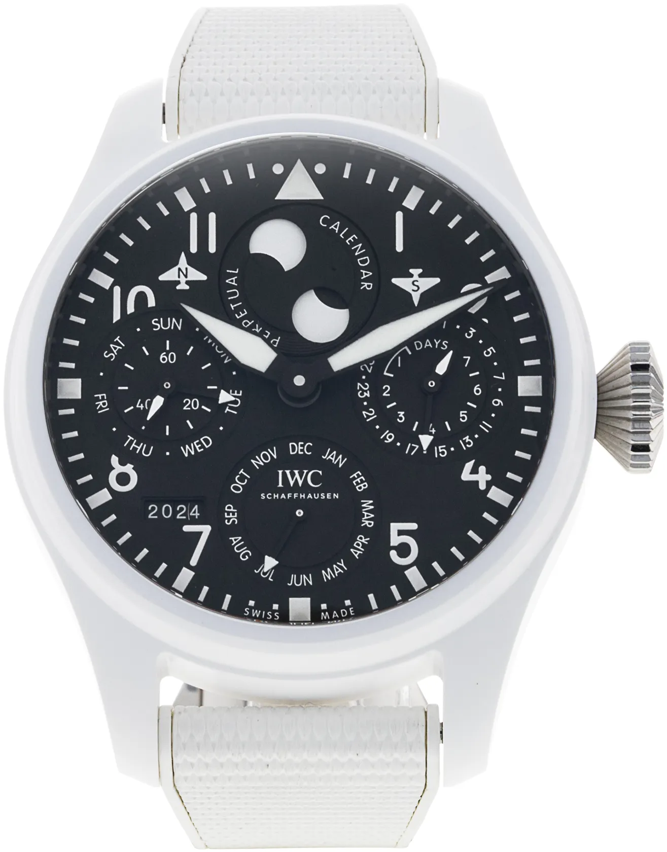 IWC Pilot IW503008 46mm Ceramic and White ceramic Black