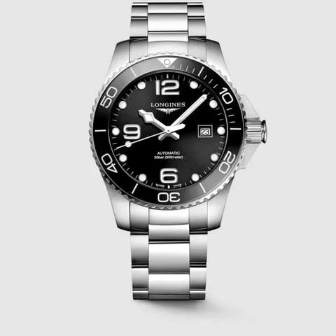 Longines HydroConquest L3.782.4.56.6 43mm Stainless steel Black