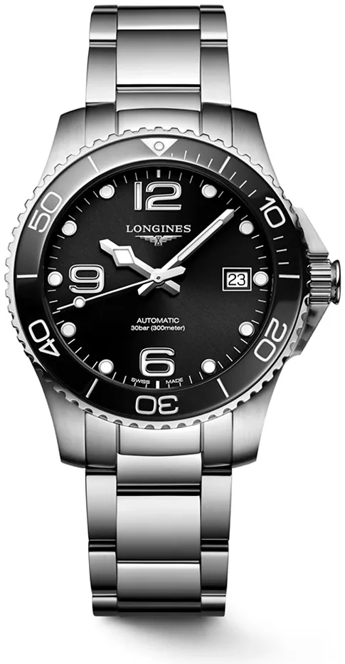 Longines HydroConquest L37804566 39mm Stainless steel Black