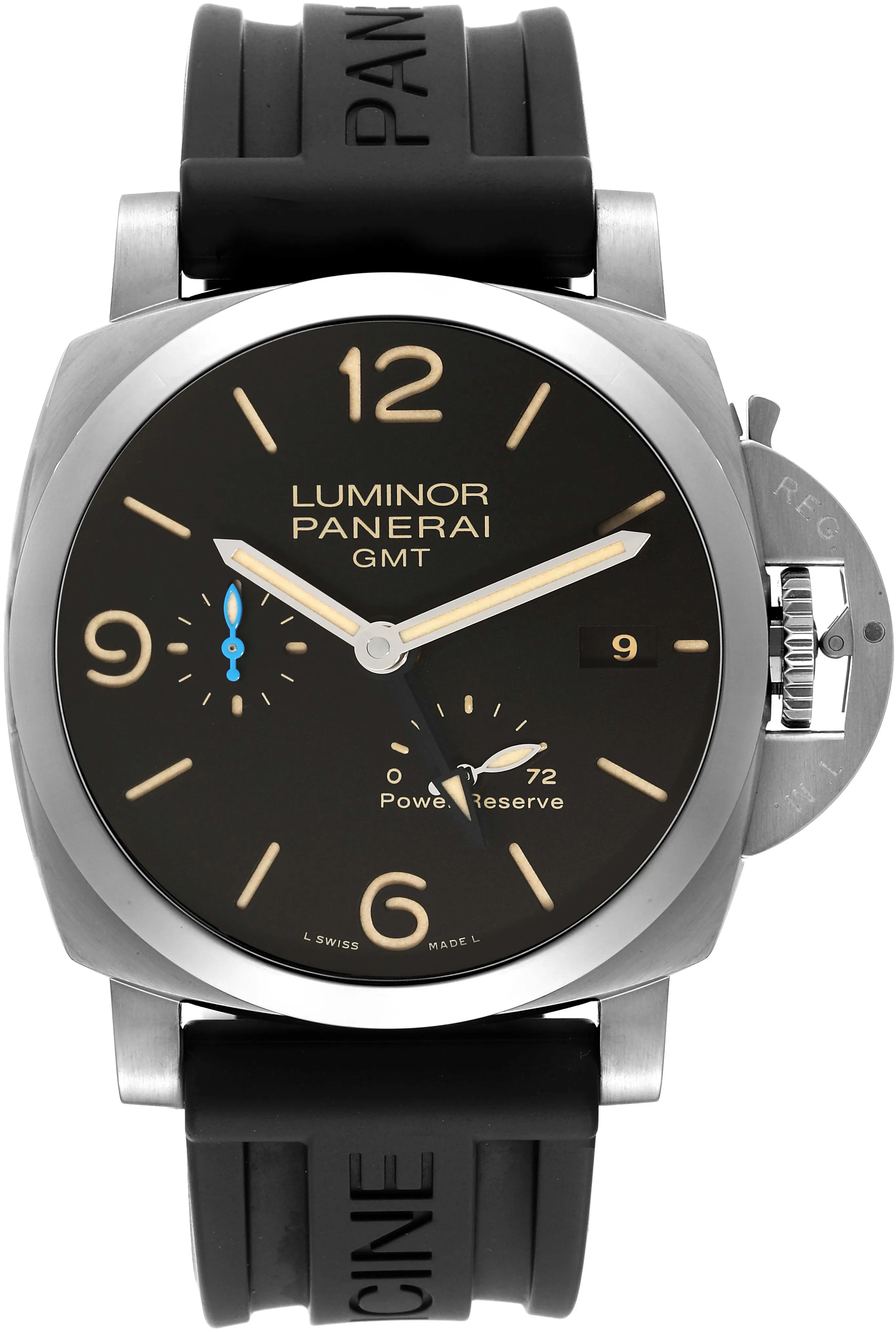 Panerai Luminor 1950 3 Days GMT Power  PAM 01321 44mm Stainless steel Black