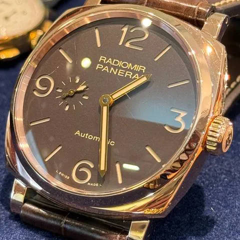 Panerai Radiomir 1940 PAM 00573 45mm Rose gold Brown