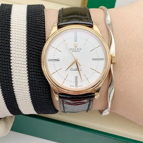 Rolex Cellini 50505 39mm Rose gold White