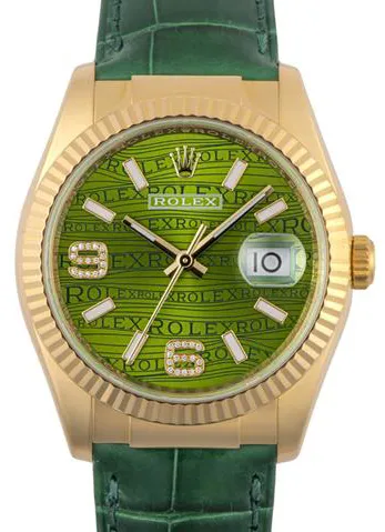 Rolex Datejust 116138 36mm Yellow gold Green