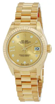 Rolex Datejust 279178CRDP 28mm Yellow gold Champagne