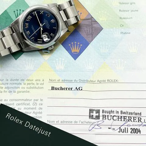 Rolex Datejust 36 16200 36mm Stainless steel Blue 2