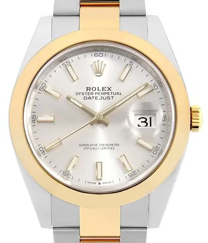 Rolex Datejust 41 126303 41mm Yellow gold and Stainless steel Silver