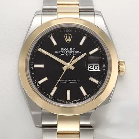 Rolex Datejust 41 126303 41mm Yellow gold and Stainless steel Black