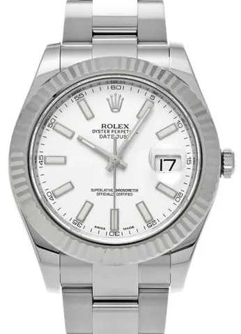 Rolex Datejust II 116334 41mm Stainless steel White