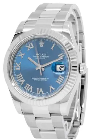 Rolex Datejust II 116334 41mm Stainless steel Blue