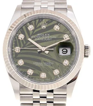 Rolex Datejust 36 126234-0055 36mm White gold and Oystersteel Green