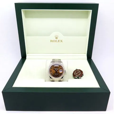 Rolex Day-Date 36 118209 36mm White gold Brown 1