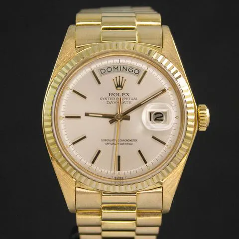 Rolex Day-Date 36 1803 36mm Yellow gold Silver