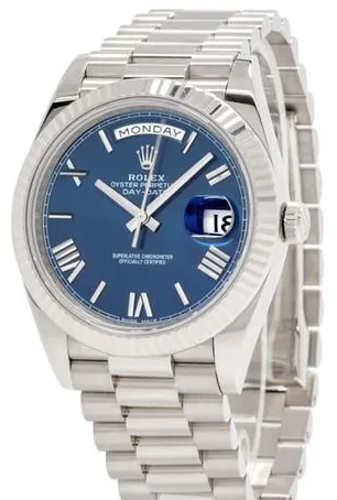 Rolex Day-Date 40 228239 40mm White gold Blue