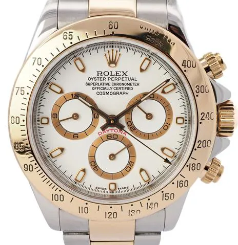 Rolex Daytona 116523 40mm Yellow gold and Stainless steel White