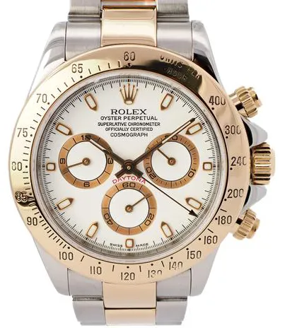 Rolex Daytona 116523 40mm Yellow gold and Stainless steel White 1