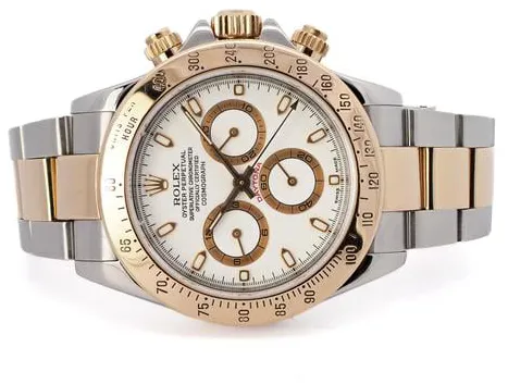 Rolex Daytona 116523 40mm Yellow gold and Stainless steel White 2