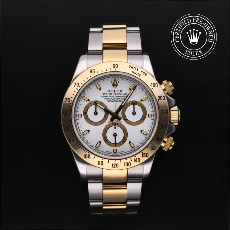 Rolex Daytona 116523 40mm Yellow gold and Oystersteel White