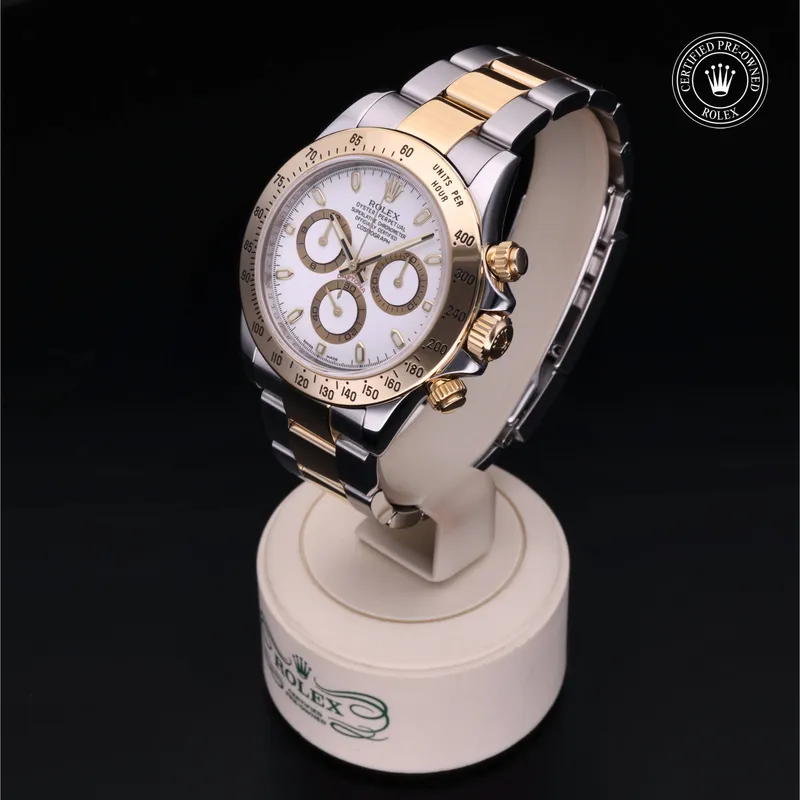 Rolex Daytona 116523 40mm Yellow gold and Oystersteel White 2