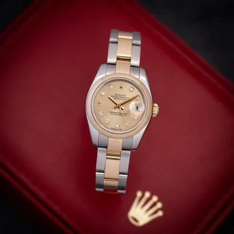 Rolex Lady-Datejust 179163 26mm Yellow gold and Stainless steel White